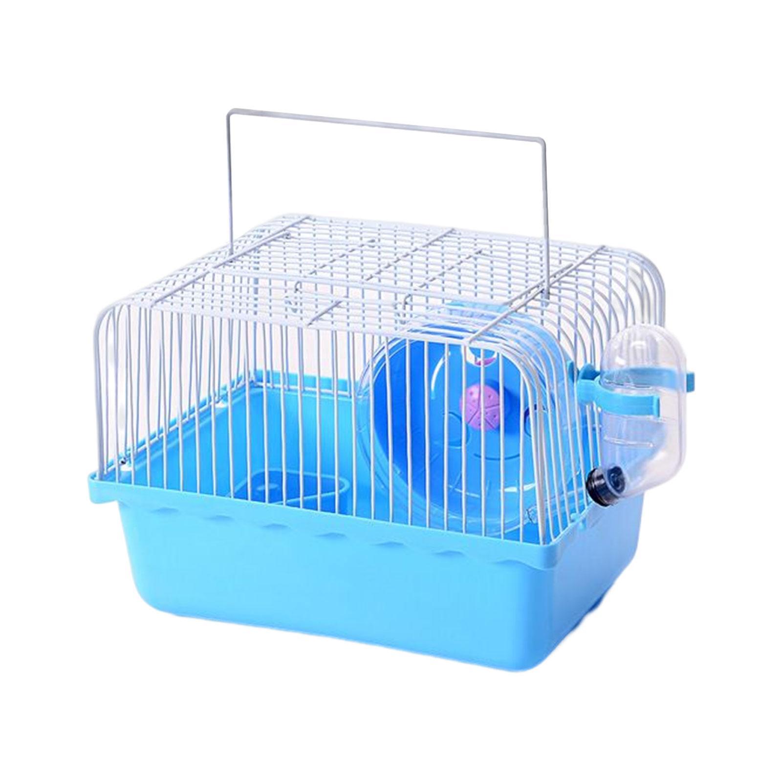 Hamster Cage Small Water Bottle Travel Cages for Gerbil Habitat House Pet Supplies