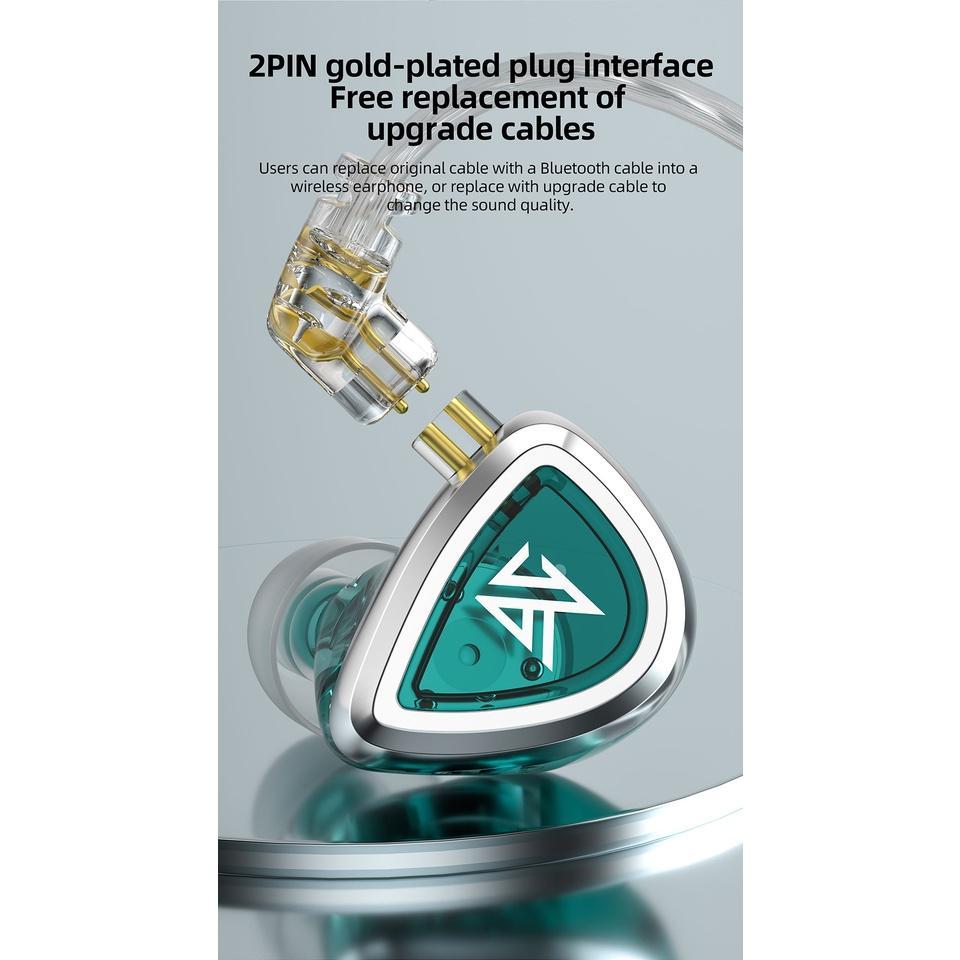 Tai nghe KZ EDA 3 cặp nút nhét tai chất âm Bass/cân bằng/Hi-Res thể thao chống ồn HIFI KZ EDX PRO ZSN ZEX PRO