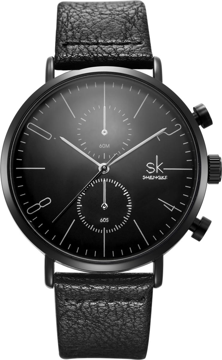 Đồng hồ nam chính hãng Shengke K8063G-04 Đen mặt đen