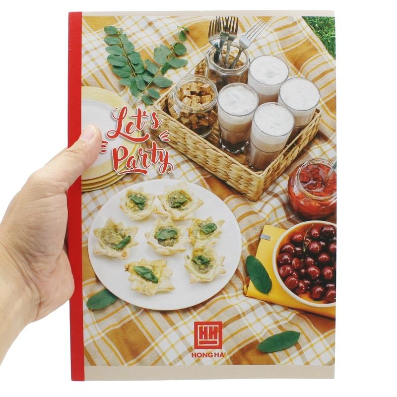 Vở Let's Party - 4 Ly Ngang 200 Trang ĐL 58g/m2 - Hồng Hà 0755 (Mẫu Màu Giao Ngẫu Nhiên)