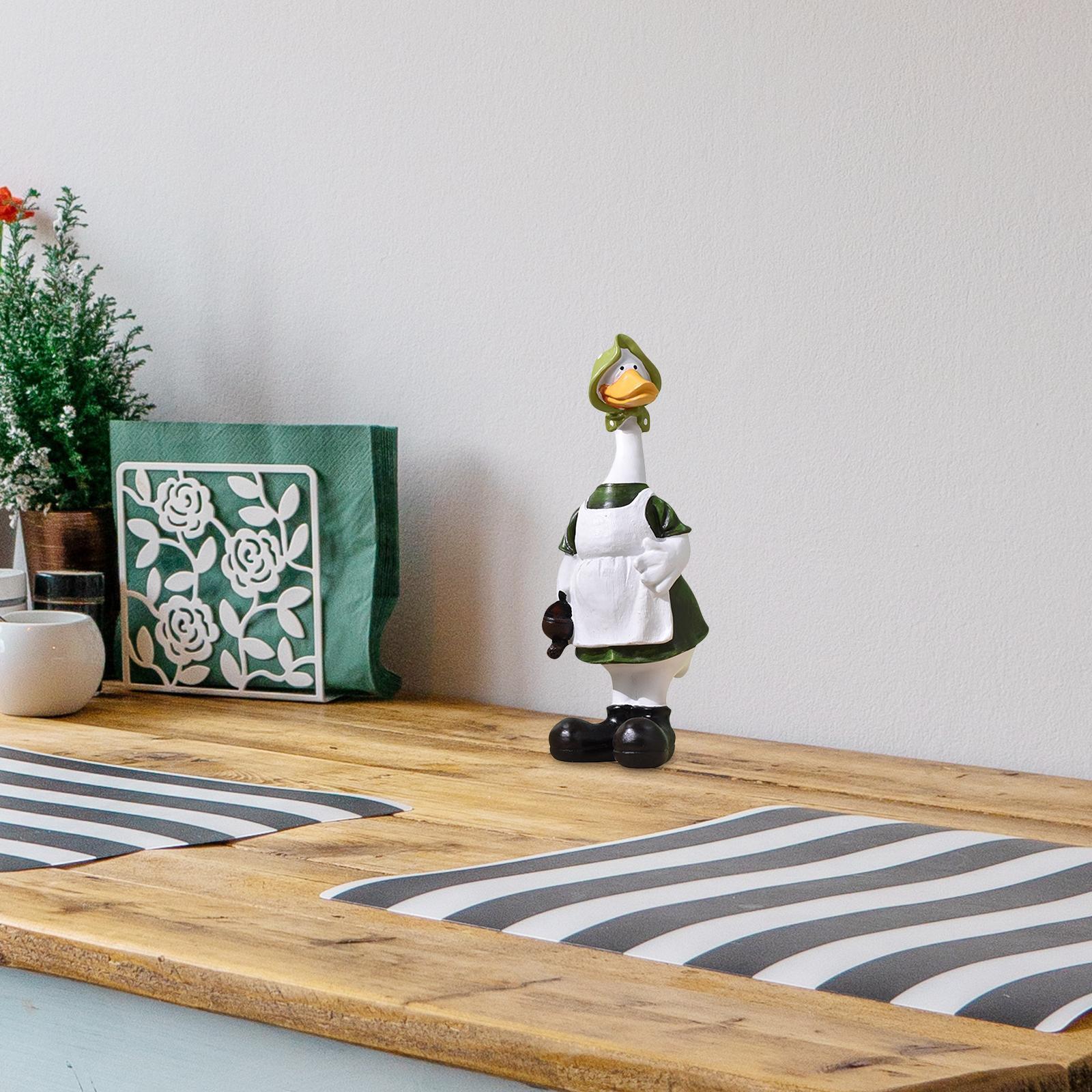 Duck Garden Statues Funny Art Crafts Animal Sculpture for Lawn Patio Desktop