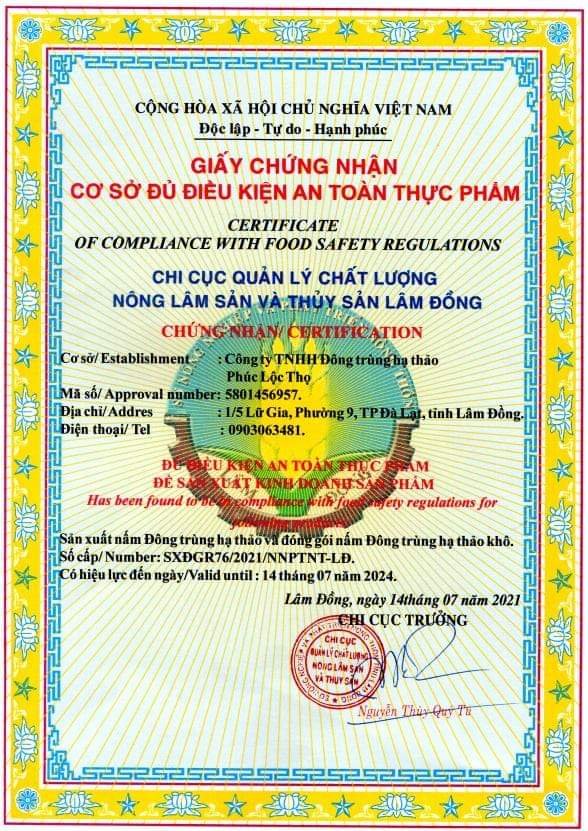 Đông trùng hạ thảo sấy thăng hoa