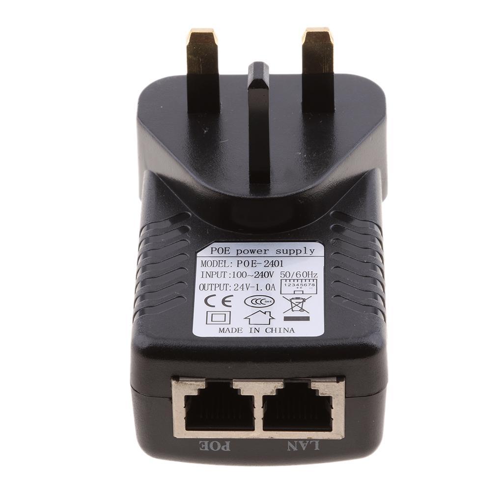 POE Power Ethernet  Power Adapter UK Wall Plug for IP Camera