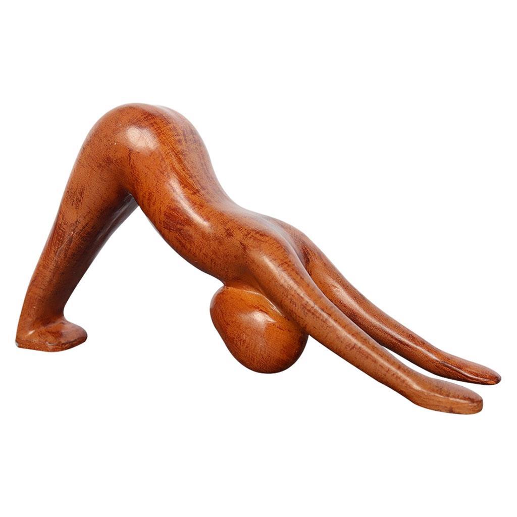 2x Female Yoga Statue Sculpture Figure Figurines Tabletop Yoga Studio Decor