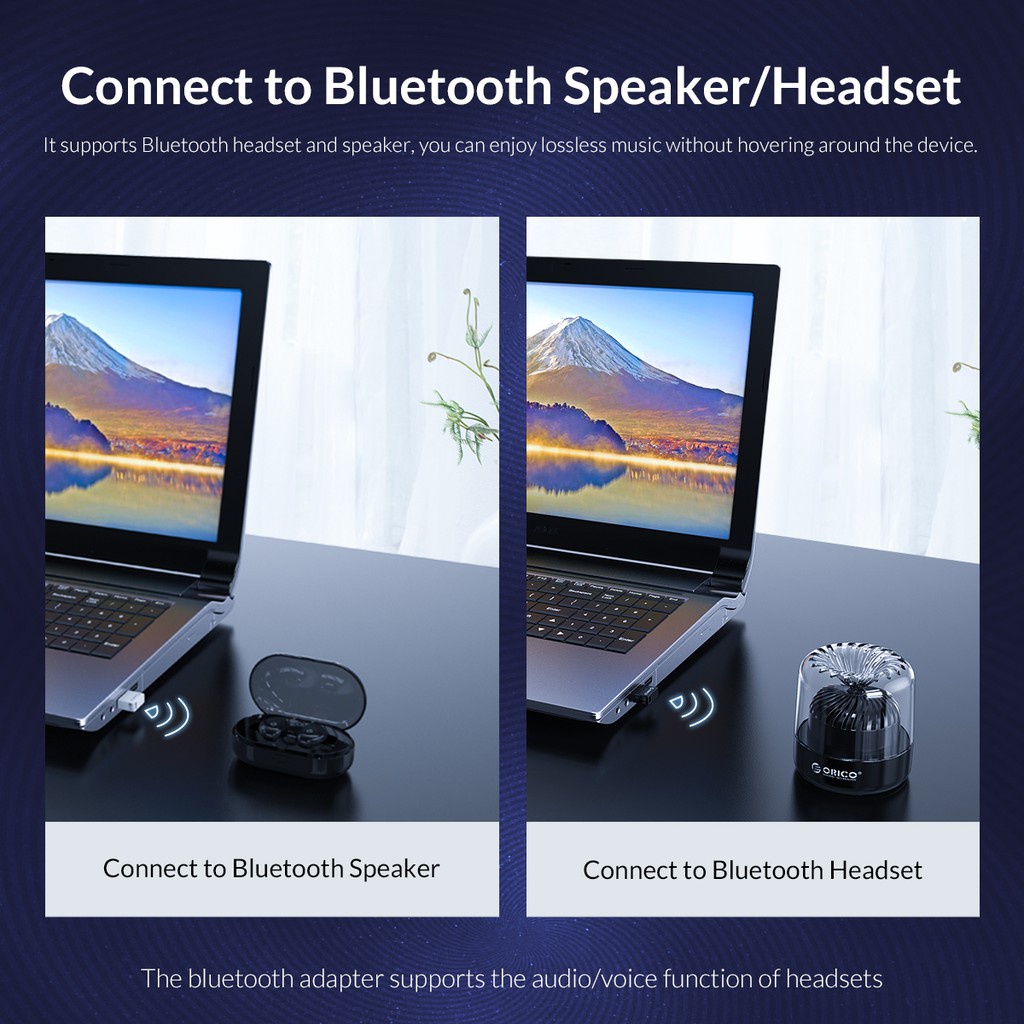 Thiết Bị Kết Nối Bluetooth 5.0 Qua USB BTA-508 Màu Đen - Hàng Chính Hãng