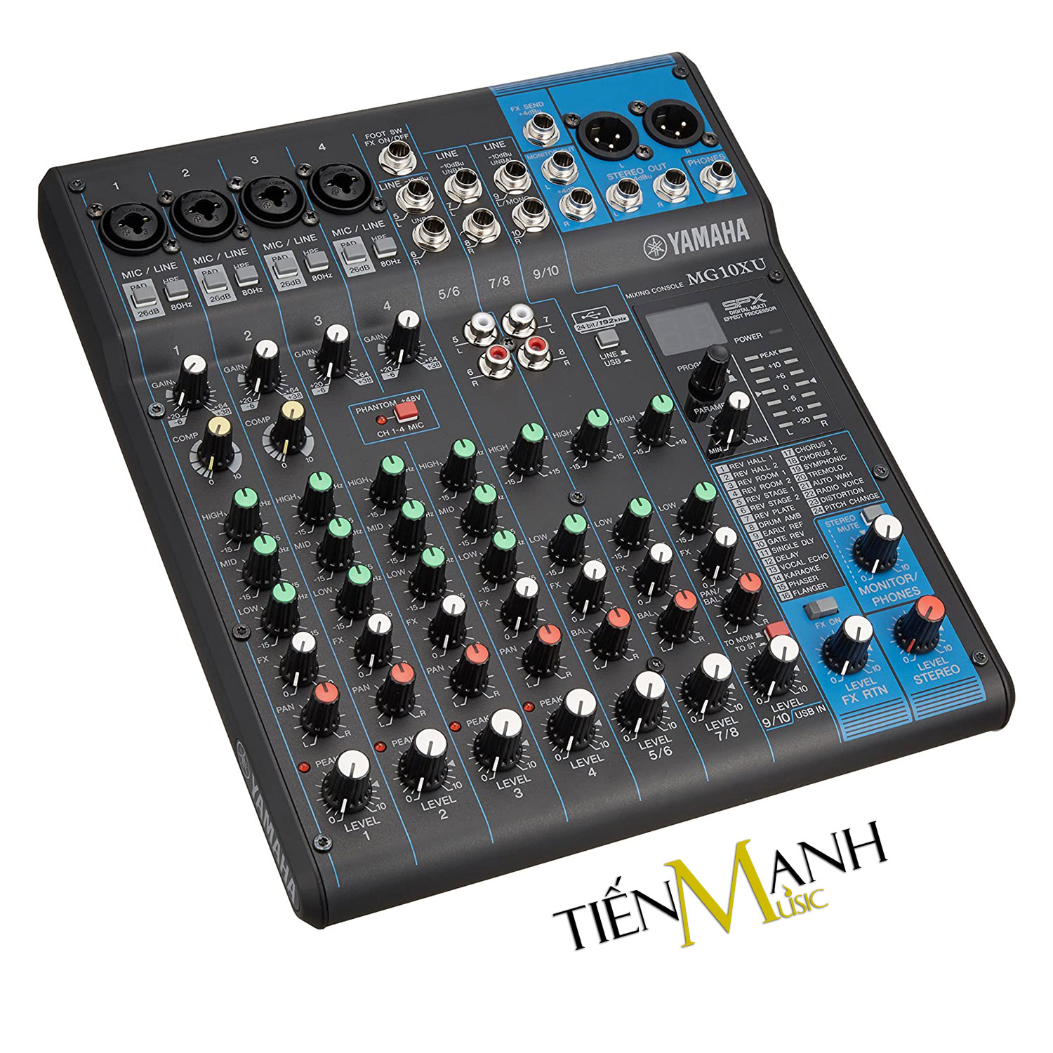 Bàn Trộn Yamaha MG10XU - Mixer Mini 10 Input Compact Stereo Mixing Console Phòng Thu Studio Mix MG10 Hàng Chính Hãng - Kèm Móng Gẩy DreamMaker