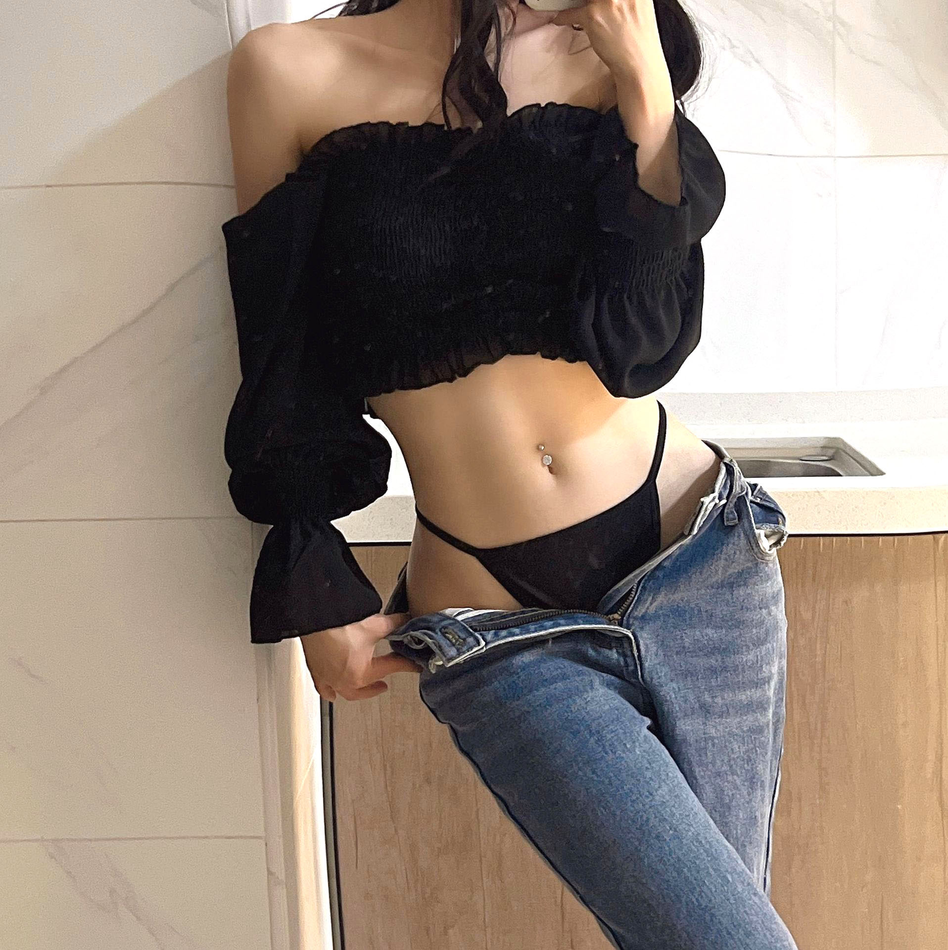 Quần lót lọt khe chuỗi xích phối bikini gợi cảm