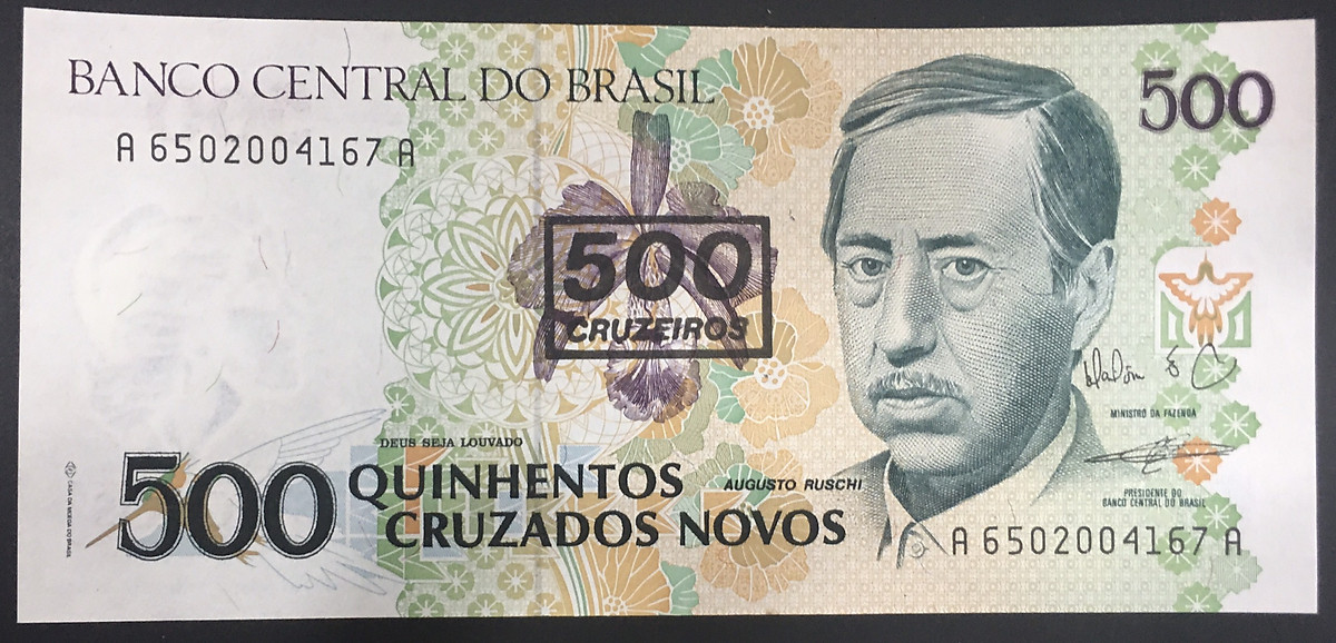 Brazil 500 Cruzeiros sưu tầm