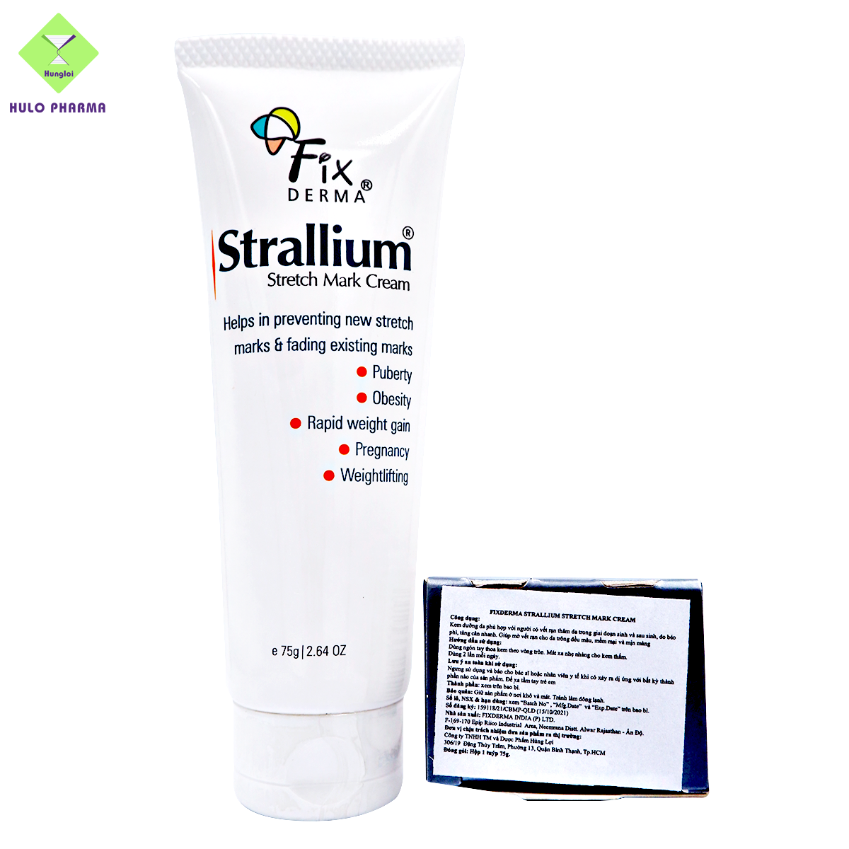 Kem làm mờ vết rạn da Fixderma Strallium Stretch Mark Cream (75g)