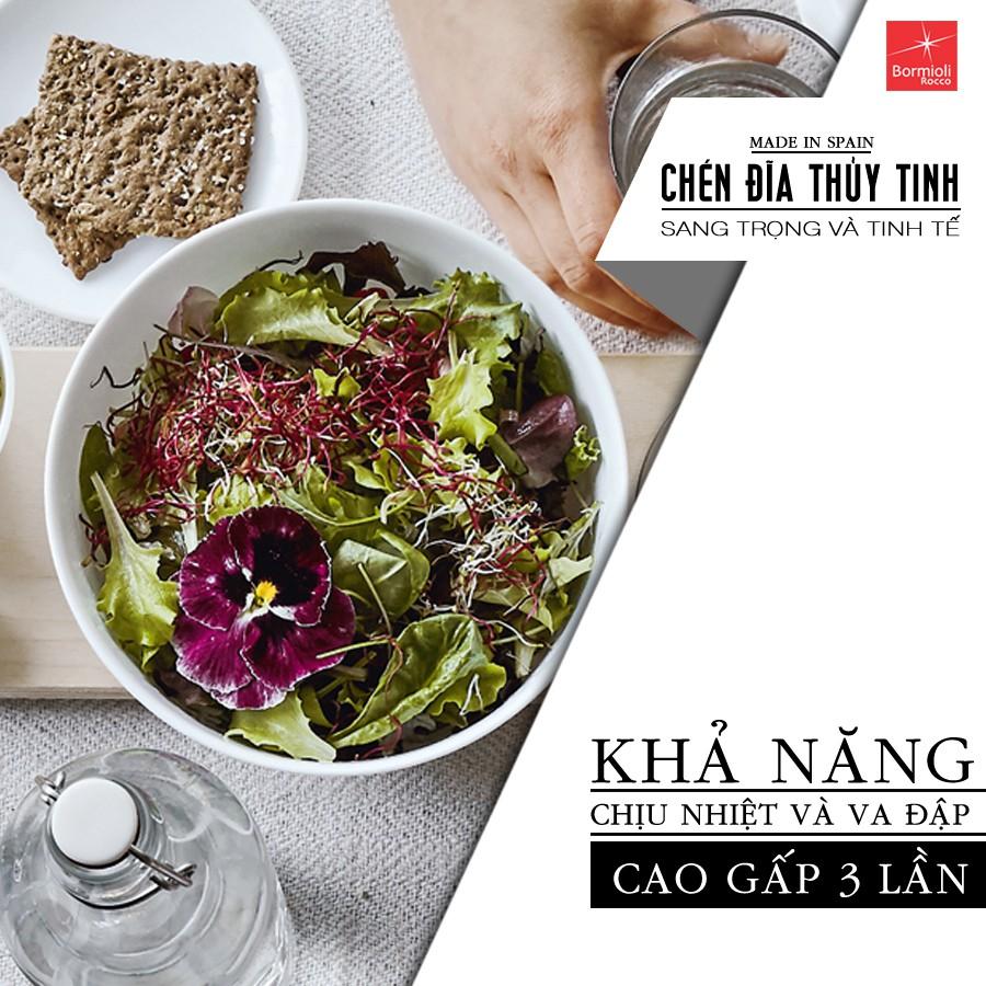 Bộ chén đĩa thủy tinh opal 12 món RONDA bền gấp 3 lần thủy tinh thường - Hàng Chính Hãng