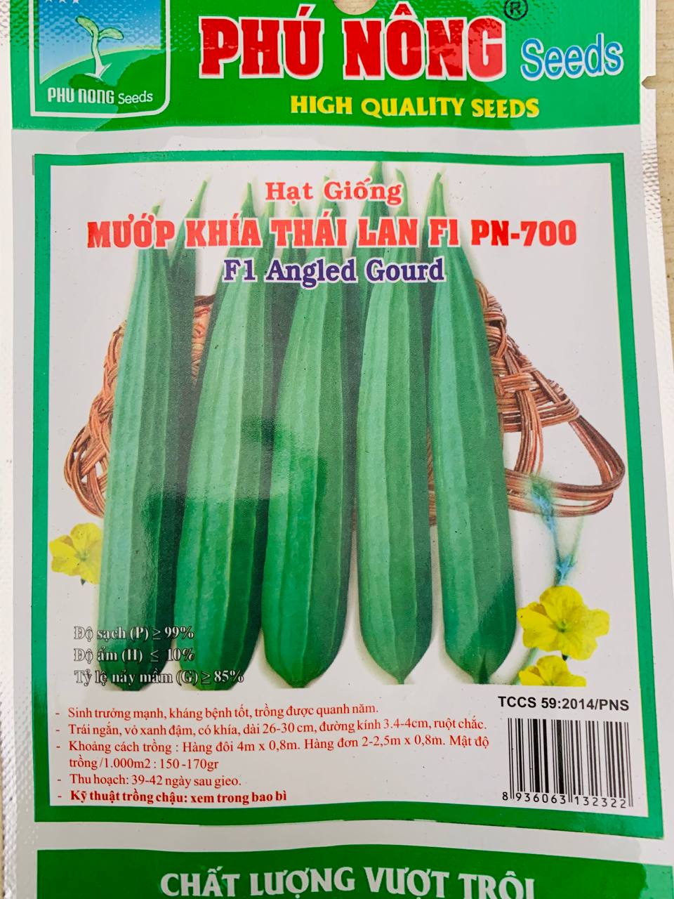 Hạt Giống Mướp Khía Sai Trái, Năng suất cao