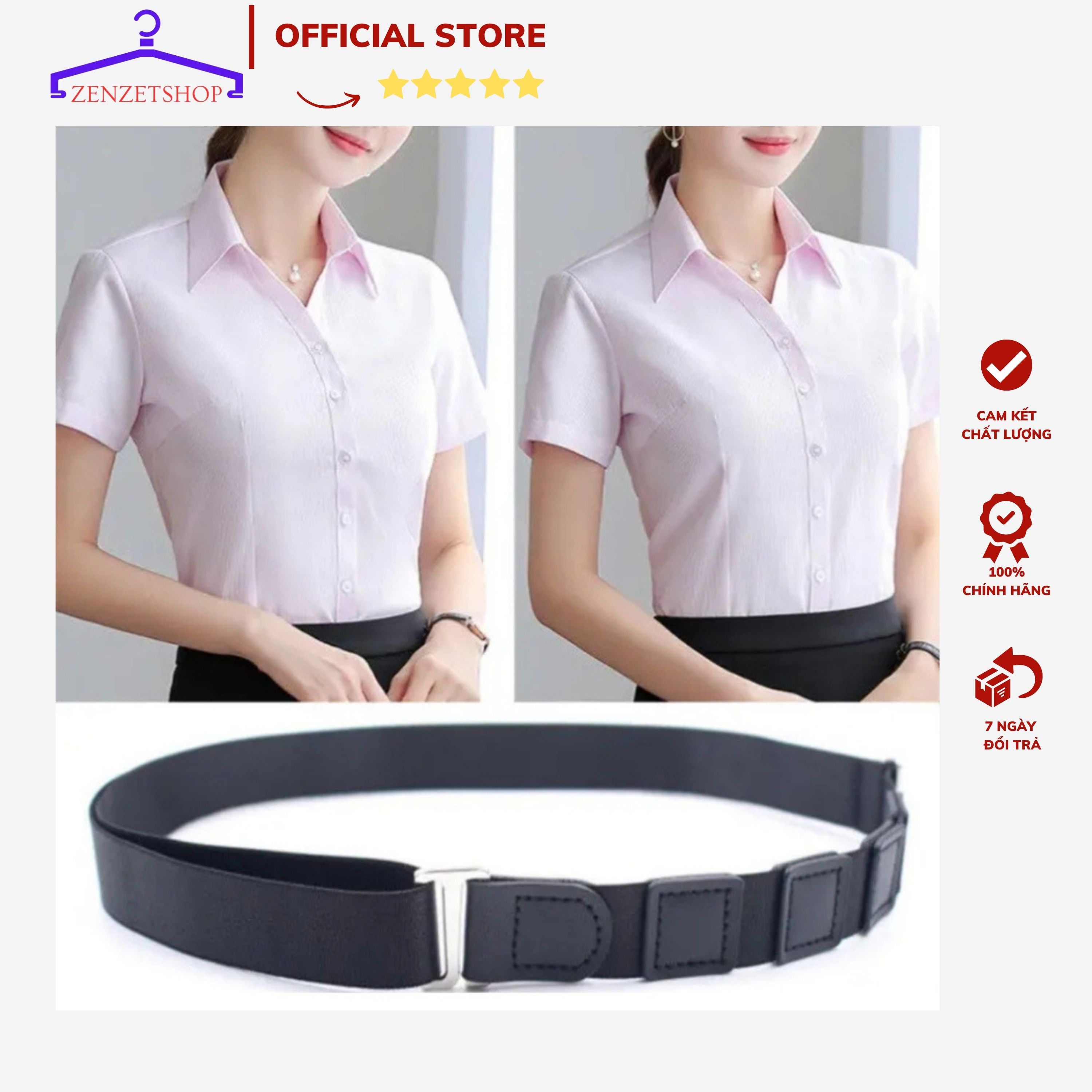 Dây Đai Giữ Áo Sơ Mi khi Sơ Vin thẳng đẹp có hộp Shirt Stay-dây nịt khít áo sơ mi co giãn cho nam nữ ZENZETSHOP PK02