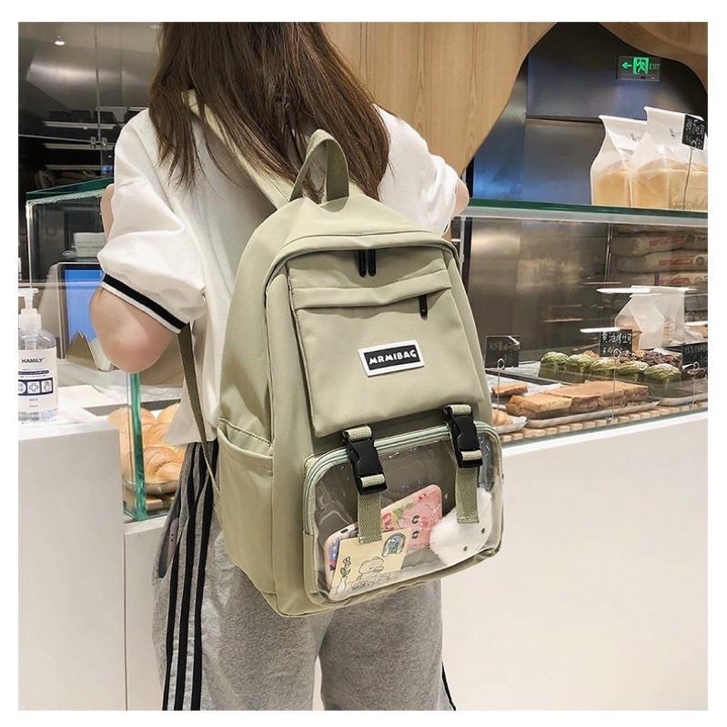 Balo Thời Trang Nam Nữ AMIBAG PHỐI TÚI TRONG BALO THỜI TRANG NAM NỮ TO Ulzzang