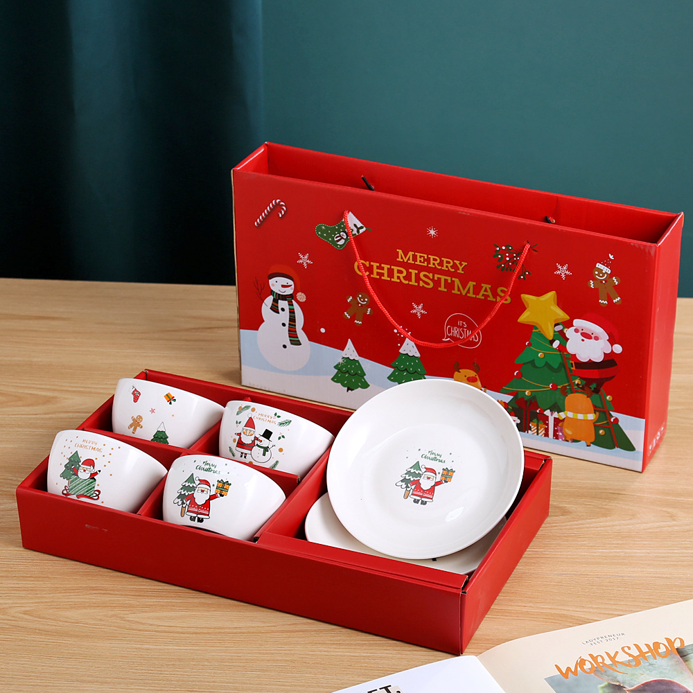 Bộ chén dĩa họa tiết Giáng Sinh Christmas