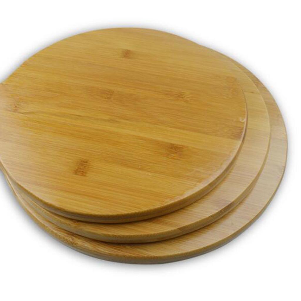 Bamboo Pizza Serving Tray Round Pizza Plate Cutting Board Pizza Pan Kitchen Tool