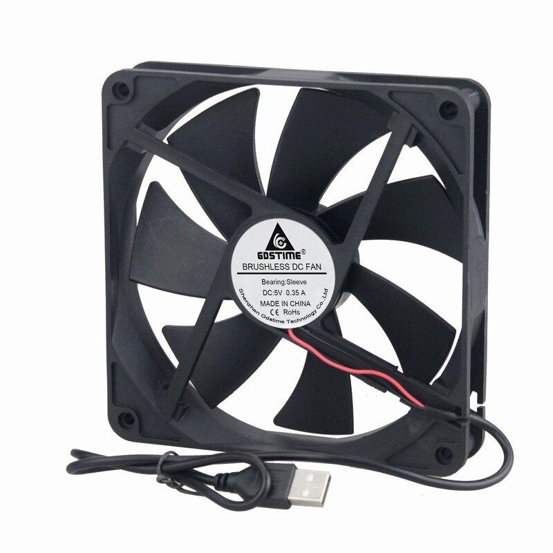 【 Ready stock 】1 Piece Gdstime 14025s 140x140x25mm DC 5V USB Powered Supply PC Case Brushless Cooling Cooler Fan 140mm x 25mm 14cm