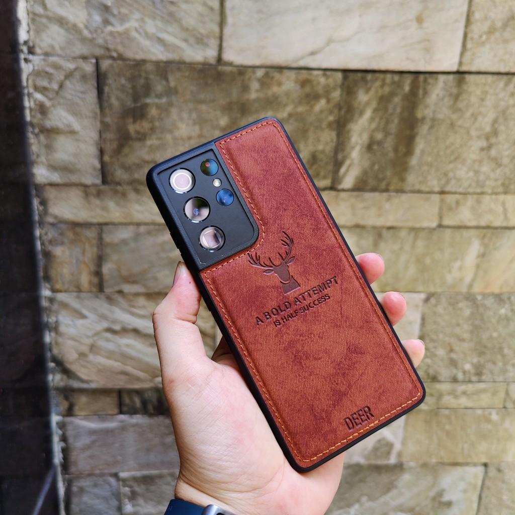 Ốp lưng ss21 ultra s21 plus s21 5g s8 plus chống bám vân tay hình Nai 3D nhiều màu sắc phụ kiện huỳnh tân store