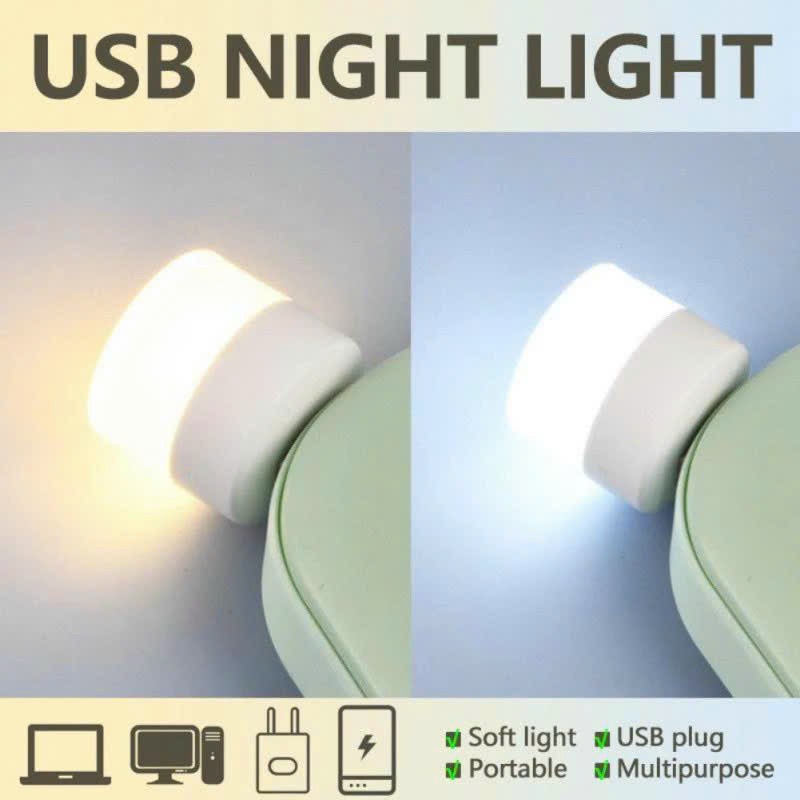 Đèn Ngủ Mini Cắm Cổng Usb Siêu Tiện Dụng Ánh sáng Dịu Êm