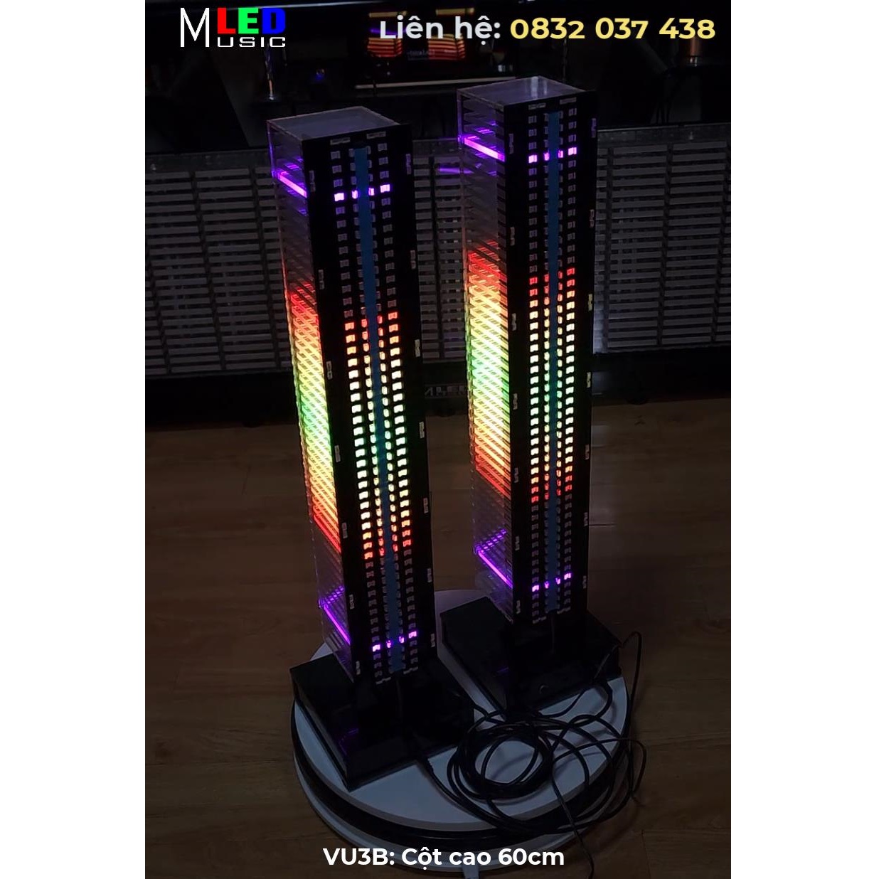 Đôi đèn Music LED nháy theo âm lượng nhạc VU3B