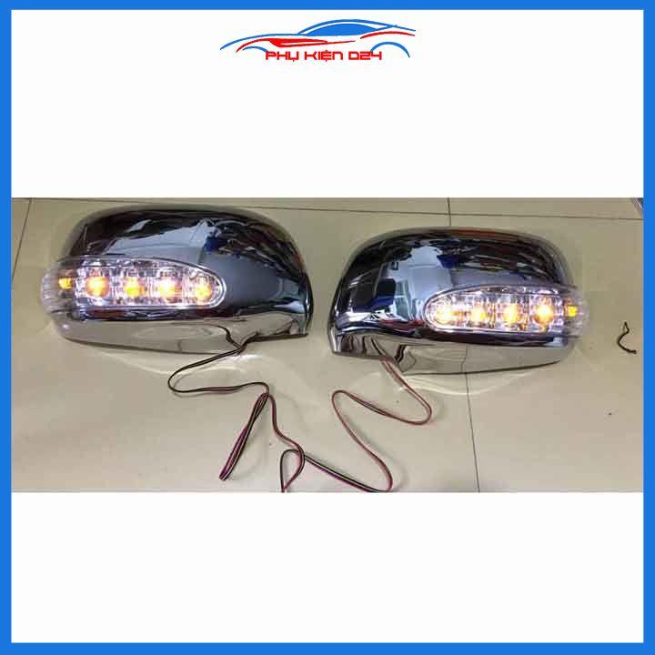 Ốp gương Innova 2006-2007-2008-2009-2010-2011-2012-2013-2014-2015-2016 tích hợp led xi nhan mạ crom trang trí làm đẹp xe