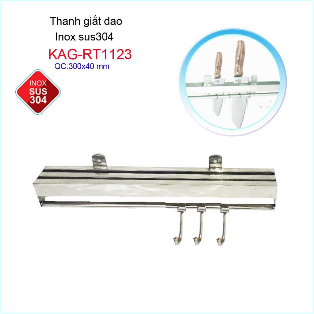 Máng dao inox,kệ dao inox kết hợp máng nắp nồi KAG-RT1123