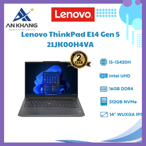 Lenovo ThinkPad E14 Gen 5 21JK00H4VA (Intel Core i5-13420H | 16GB | 512GB | Intel UHD | 14 inch WUXGA | NoOS | Đen) - HÀNG CHÍNH HÃNG