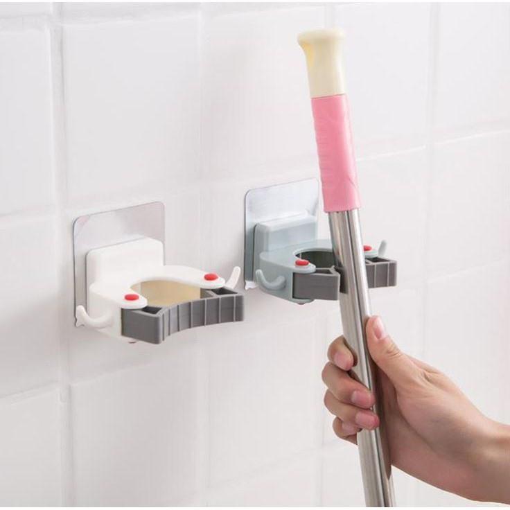 Móc Dán Tường Giữ Cây Lau Nhà,Chổi Chịu Lực Tốt Không Thấm Nước