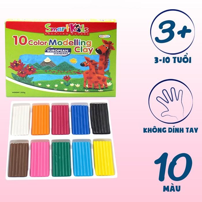 Sáp Nặn Smart Kids Hộp Giấy 10 Màu - SK-BX10R