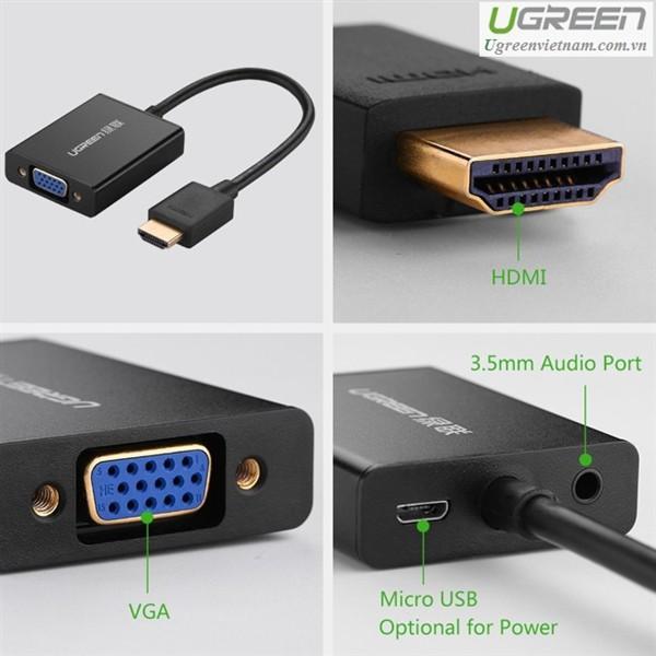 Cáp Chuyển HDMI ra Vga Có audio