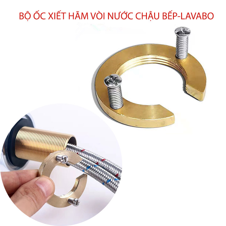 Ốc hãm chân vòi nước chậu bếp, lavabo thông minh, chắc chắn (Loại D32mm)