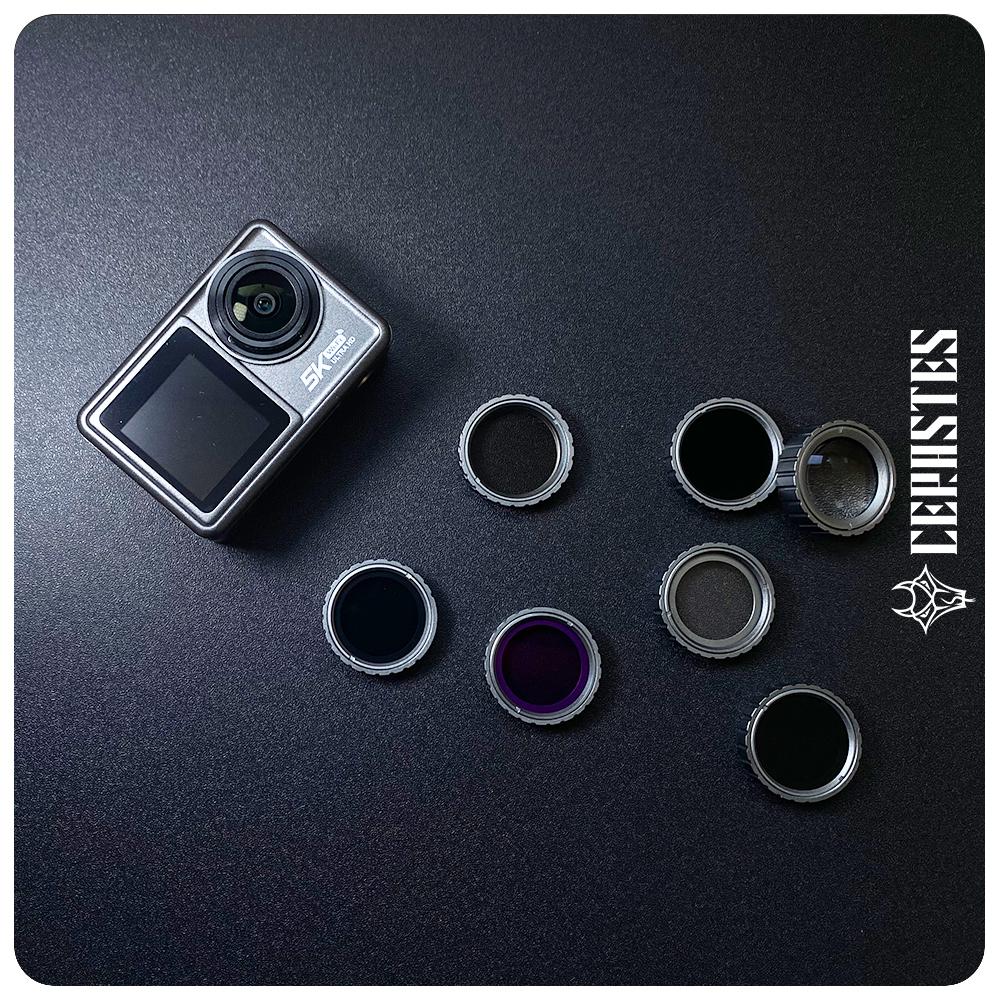 Camera Hành Động CERASTES 5K 4K 60FPS EIS Có Thể Thay Đổi Ống Kính Zoom 48MP Ổn Định Điện Tử Camera WiFi Camera Hành Động Cho Vlog