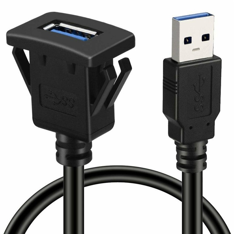 USB 3.0 PANEL Flush Mount Mở rộng cáp mở rộng với khóa cho xe tải xe tải xe máy 1m