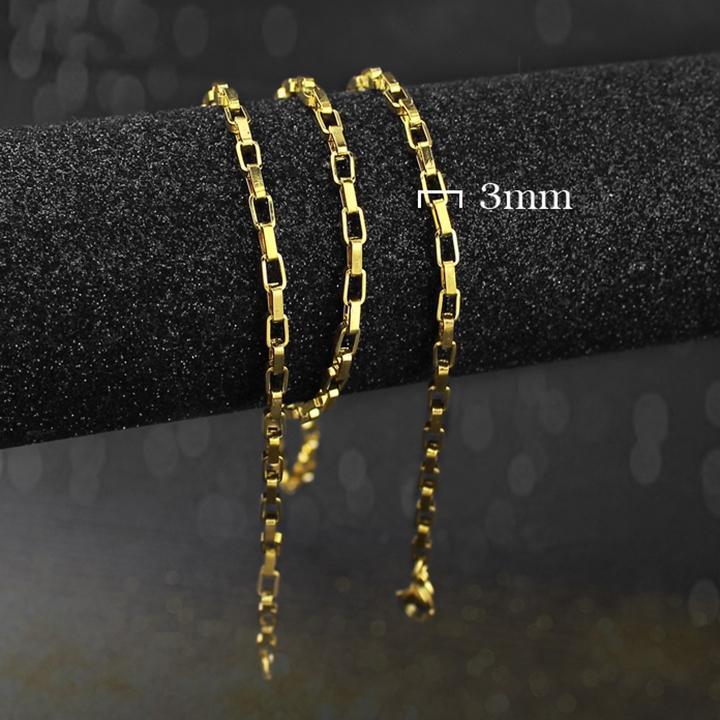 Dây chuyền nam titan cao cấp thời trang inox thép không gỉ kiểu hình vuông trangsucpt 3mm PTDCNA169