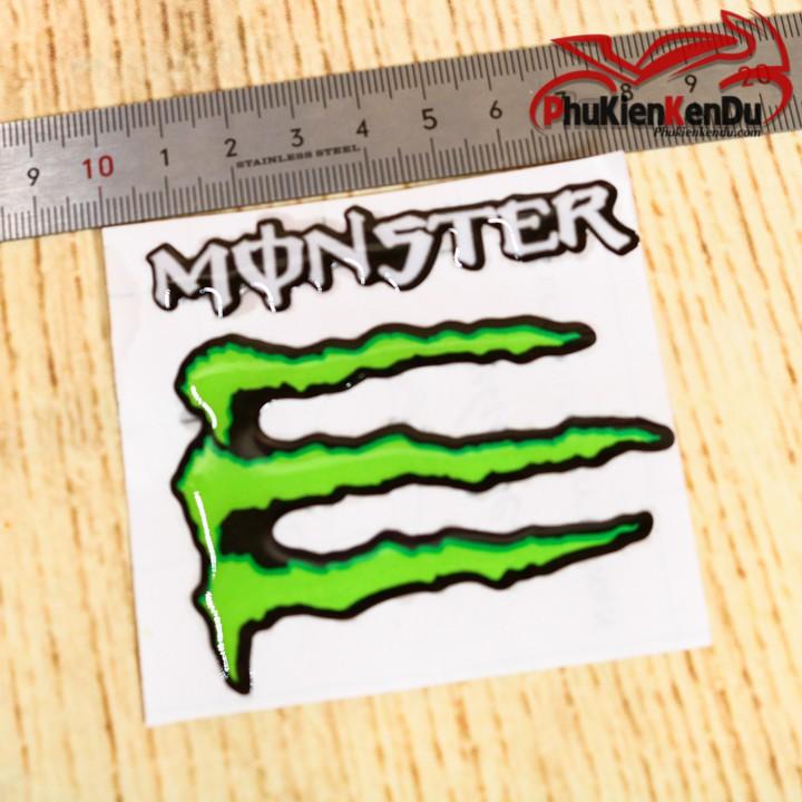 TEM NỔI CHỮ MONSTER 1 CẶP LOẠI NHỎ