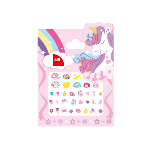 Combo 5 tờ Nail Sticker ngẫu nhiên , miếng dán móng tay hoạt hình kiểu vuông Frozen Princess Tsum Unicorn Minnie Sofia cho trẻ em 002