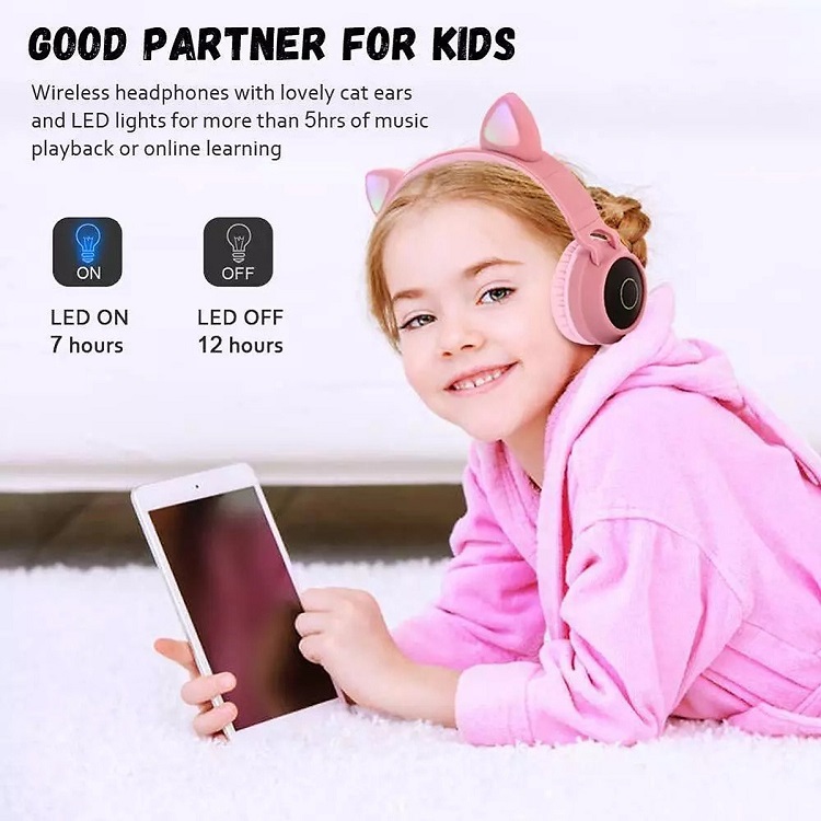 Tai Nghe Bluetooth Tai Mèo Cá Tính BTC-0028 Vớ 4 Màu Sắc .Đa Dạng, Thoải Mái Lựa Chọn Khoe Cá Tính
