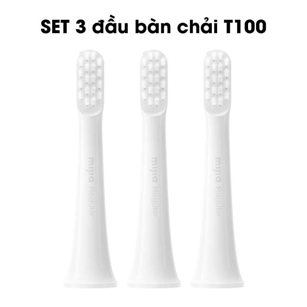 Bàn chải điện Xiaomi Mijia T100 (pin sạc) - kháng nước ipx7 - Bộ 3 Đầu bàn chải T100