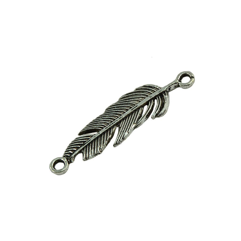 120pcs Vintage Feather Leaf Dream Catcher Charm Pendants Connector DIY Craft