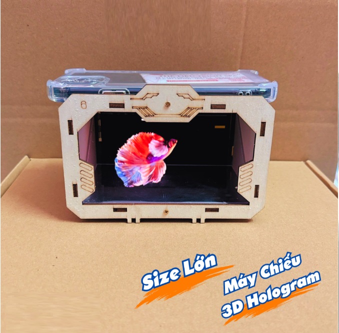 Máy chiếu phim 3D hologram bằng gỗ cho bé