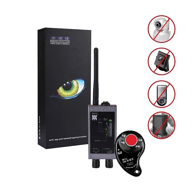 Máy Dò Phát Hiện Tín Hiệu Camera, Định Vị GPS Detector M8000+ Cao Cấp Chống Trộm, Chống Theo Dõi