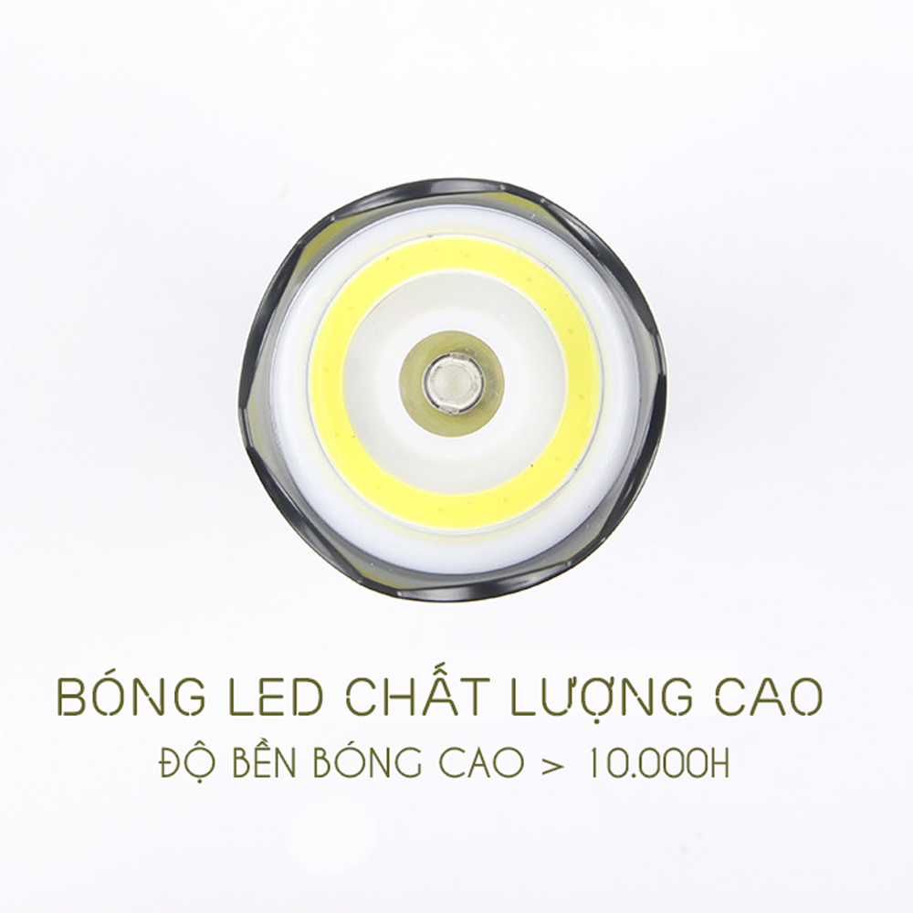 Đèn Pin Sạc Điện, Đèn Bão Led Cầm Tay Sạc Điện 2 Chế Độ Sáng Chống Thấm Nước Mai Lee