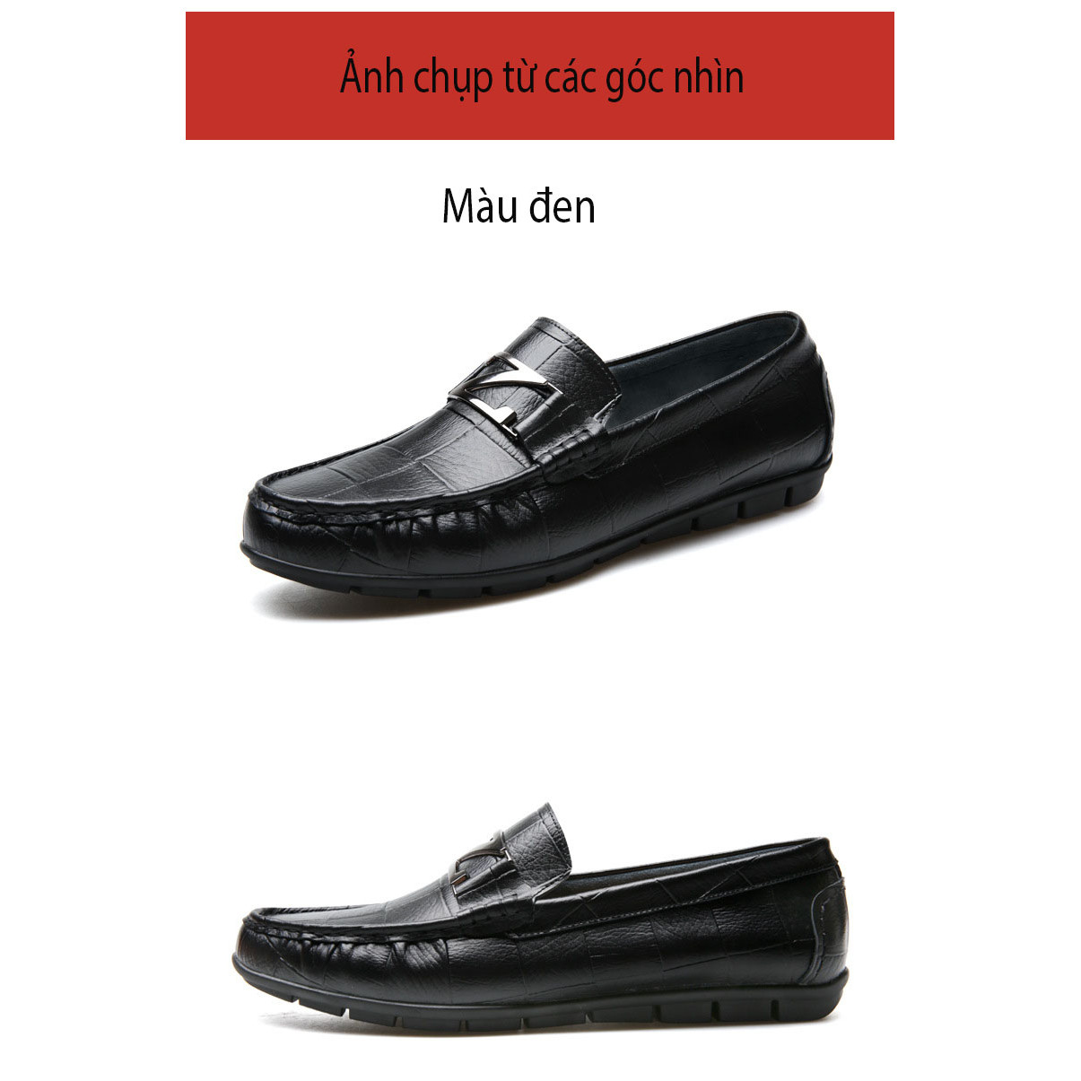 Giày lười nam da thật đẳng cấp thời trang mẫu cực đẹp - 11658 - 40 - Màu Nâu