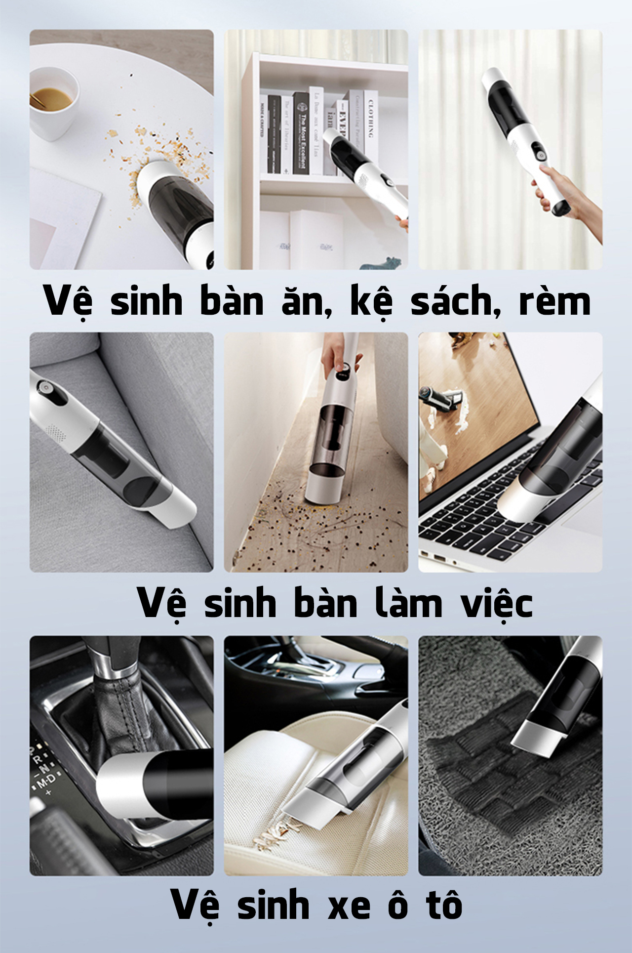 Máy Hút Bụi Không Dây, Máy Hút Bụi Cầm Tay TINECO Pure One Siêu Nhẹ Phù Hợp Cá Nhân, Xe Hơi, Khu Vực Nhỏ, Thời Gian Làm Việc 20 Phút, Công Suất 50W Lực Hút 2500 Pa - Hàng Nhập Khẩu