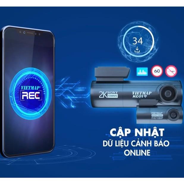 VIETMAP KC01 v.2 Camera hành trình Cảnh Báo Giao Thông ver 2.0 Cảm biến 2K Sony Starvis - Hàng chính hãng
