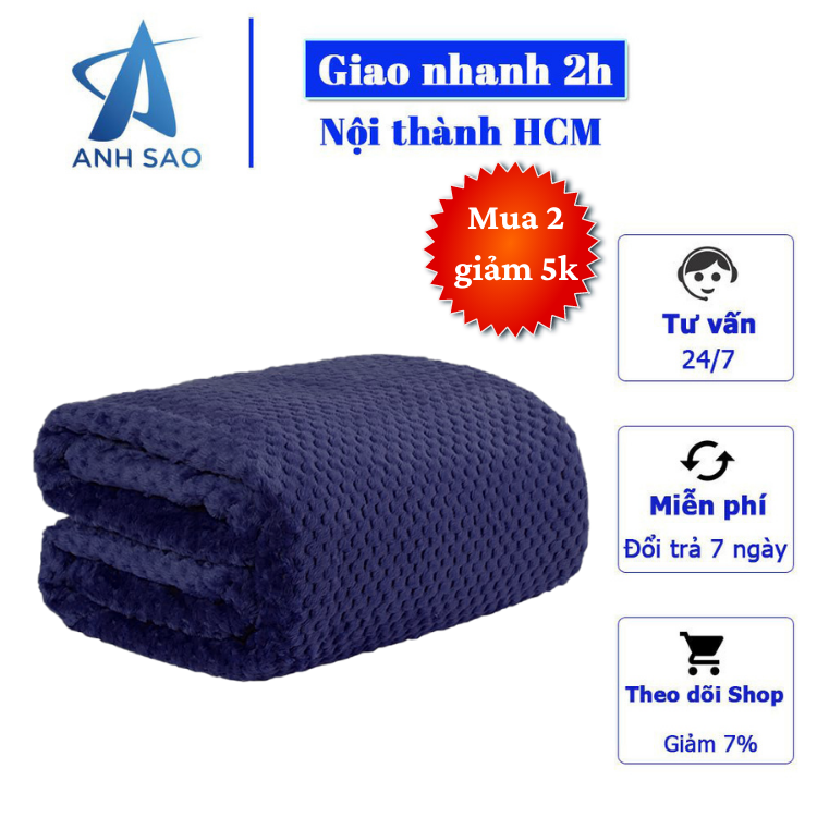 Mền lông cừu vân hạt bắp vải microfiber cao cấp A 1m6x2m  - mềm mại, ấm áp, thấm hút tốt