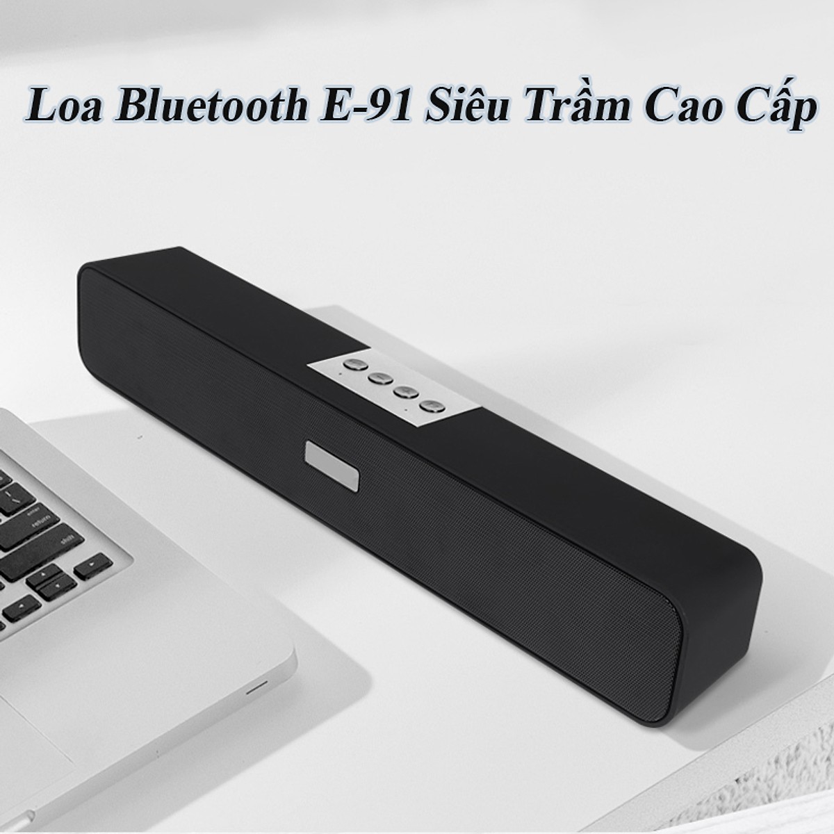 Loa Nghe Nhạc Bluetooth E-91 Hỗ Trợ Thẻ Nhớ, USB, Jack 3.5 Cao Cấp + Tặng Tai Nghe Chụp Tai Chuyên Game CT-770 Cao Cấp