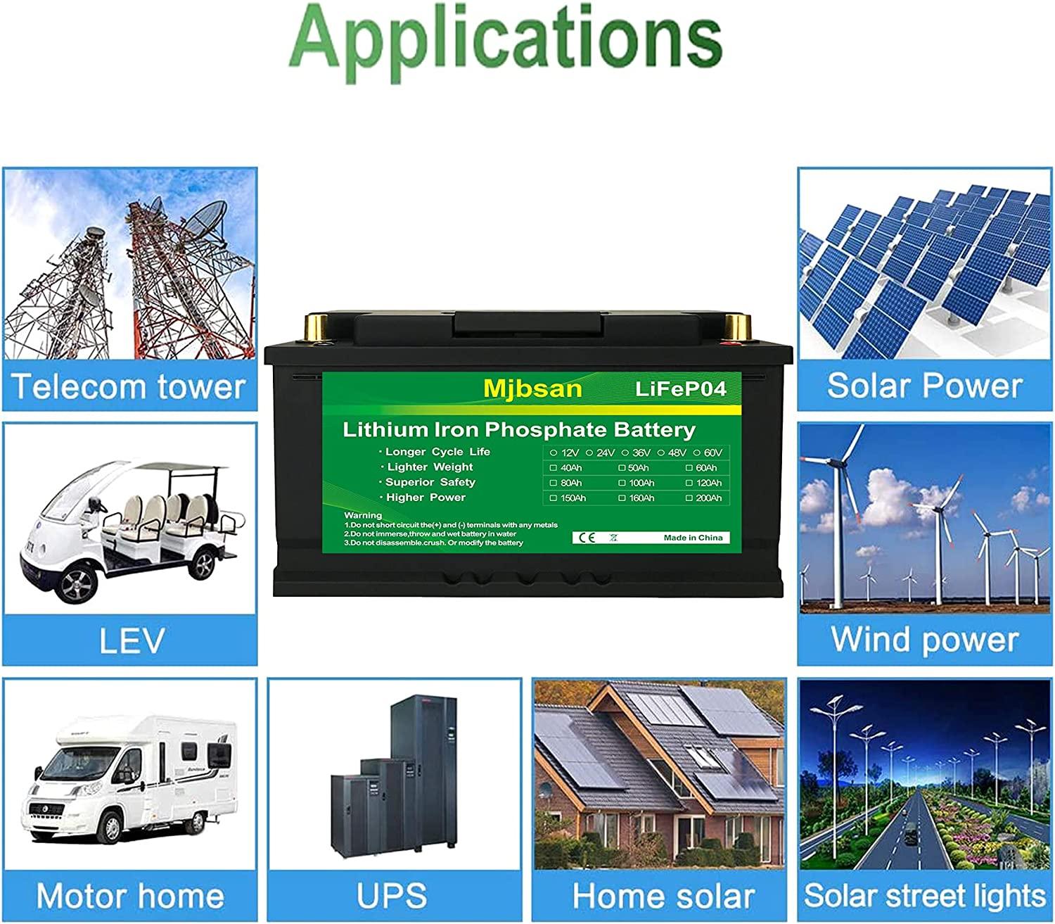 Pin Lithium Iron Phosphate 12V 100Ah LiFePO4 BMS tích hợp cho hệ thống năng lượng mặt trời lưu trữ động cơ thuyền biến tần có bộ sạc Màu sắc: Bộ sạc Không có pin