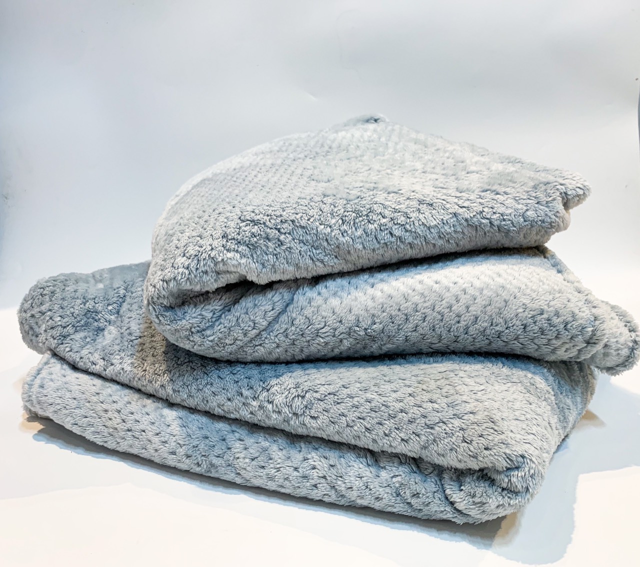 Mền lông cừu vân hạt bắp vải microfiber cao cấp A 1m6x2m  - mềm mại, ấm áp, thấm hút tốt