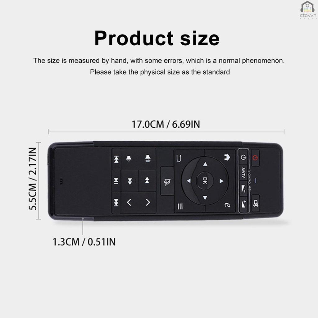 Điều khiển từ xa không dây HCY-63A 2 trong 1 2.4 GHz 6 trục IR cho Android TV BOX PC