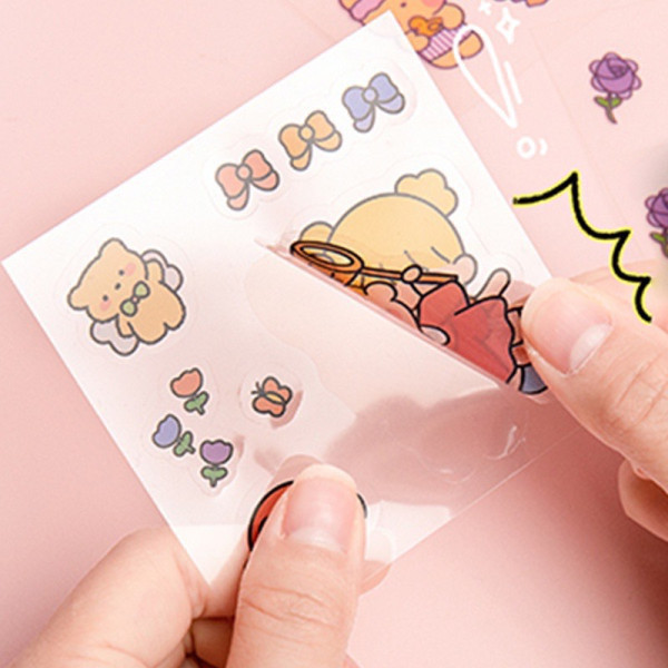 Hộp sticker 100 tấm, Hộp sticker cute washi tape dán sổ tay , Shop Tậnnn Tâm